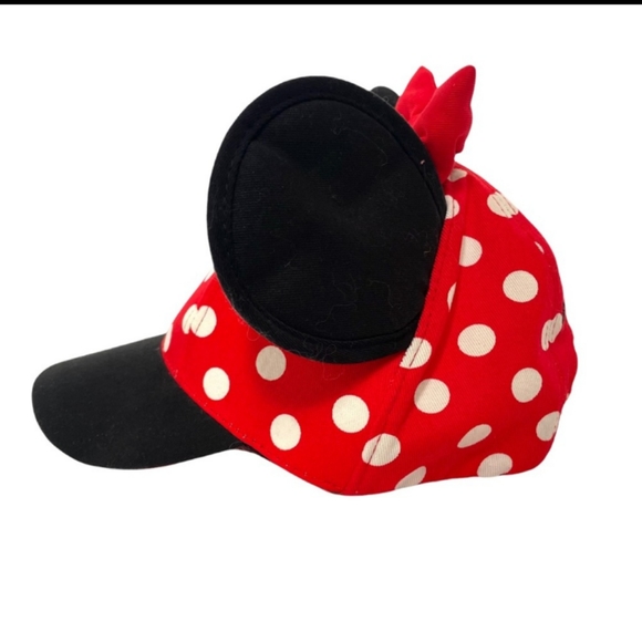 Disney | Minnie Mouse Polkadot Girls Hat Baseball Cap w/ Ears Disney Parks Hat - Picture 3 of 5